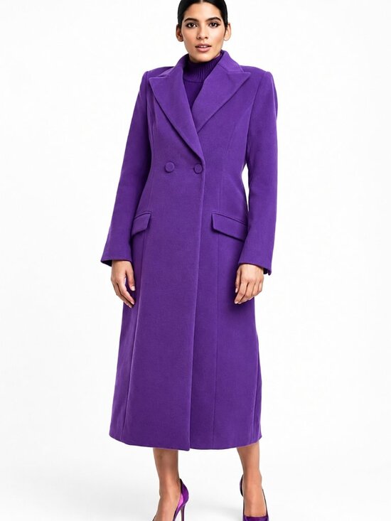Sergio Hudson Jackets & Blazers - Sergio Hudson Target Long Coat Trench Coat Purple Women's Size S NEW Mob Wife